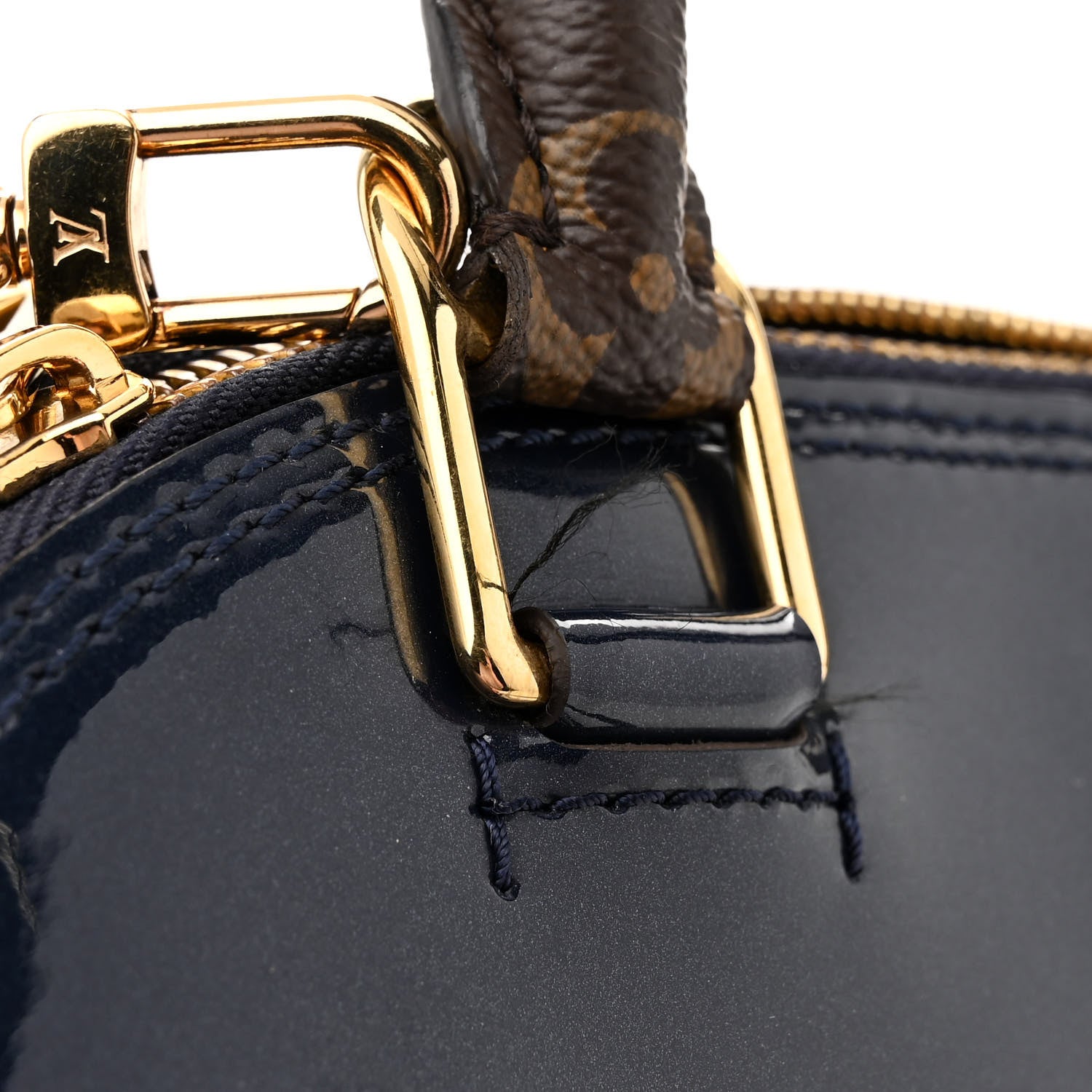 Louis Vuitton Patent Monogram Alma BB Marine 11 of 12