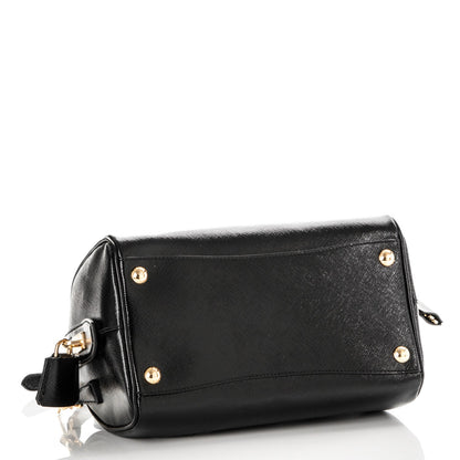 Prada Saffiano Vernice Petite Bowler Black 4 of 6