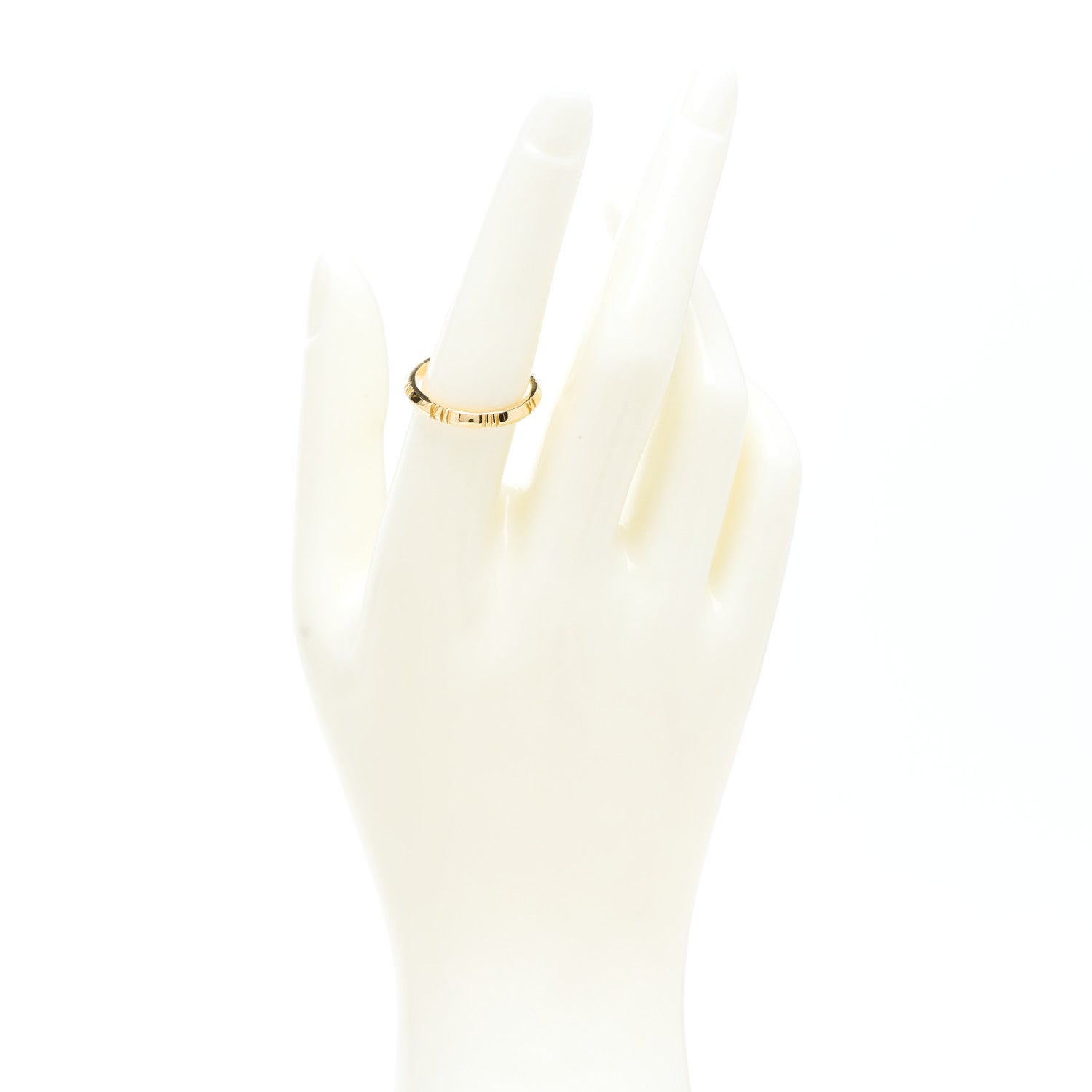 Tiffany 18K Yellow Gold Atlas X Closed Narrow Ring 54 7 2 of 4