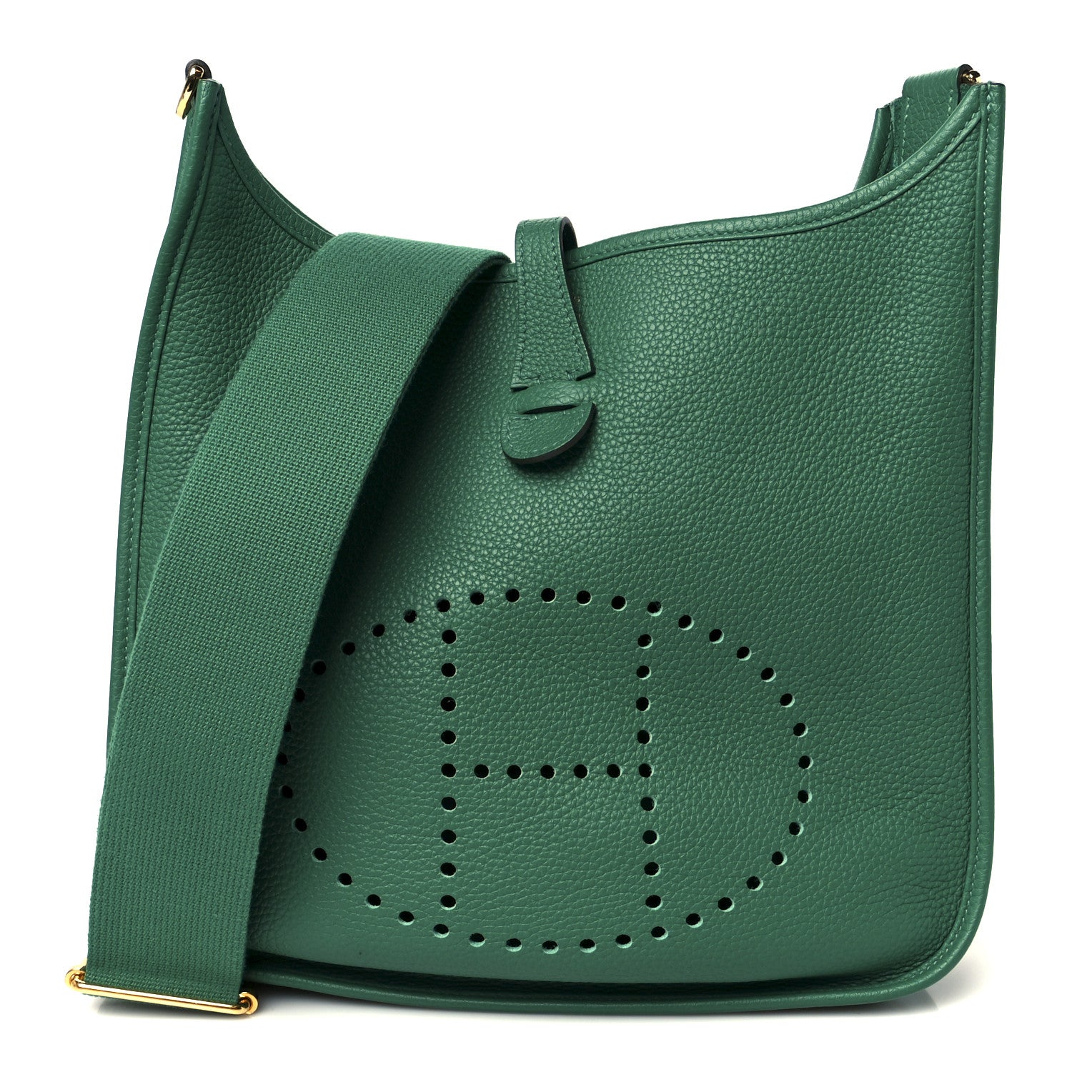 Hermes Taurillon Clemence EVELYNE III PM Malachite 1 of 11