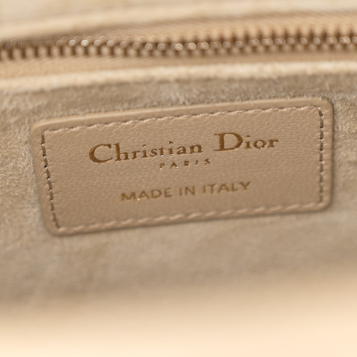 Christian Dior Lambskin Cannage Medium Lady Dior Beige 6 of 10