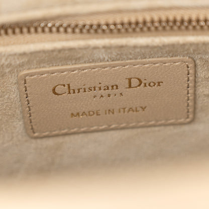 Christian Dior Lambskin Cannage Medium Lady Dior Beige 6 of 10