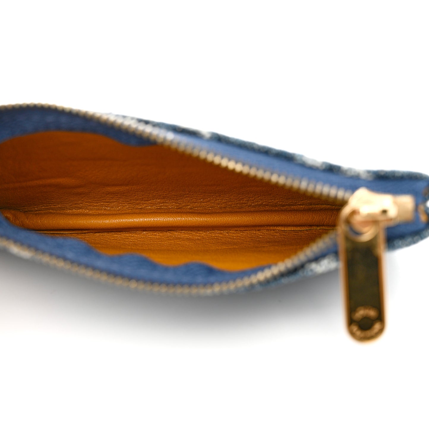 Monogram Denim Key Pouch Blue
