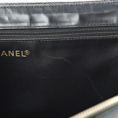 Chanel Caviar Quilted Vanity Train Case Shoulder Bag Black 15 of 22