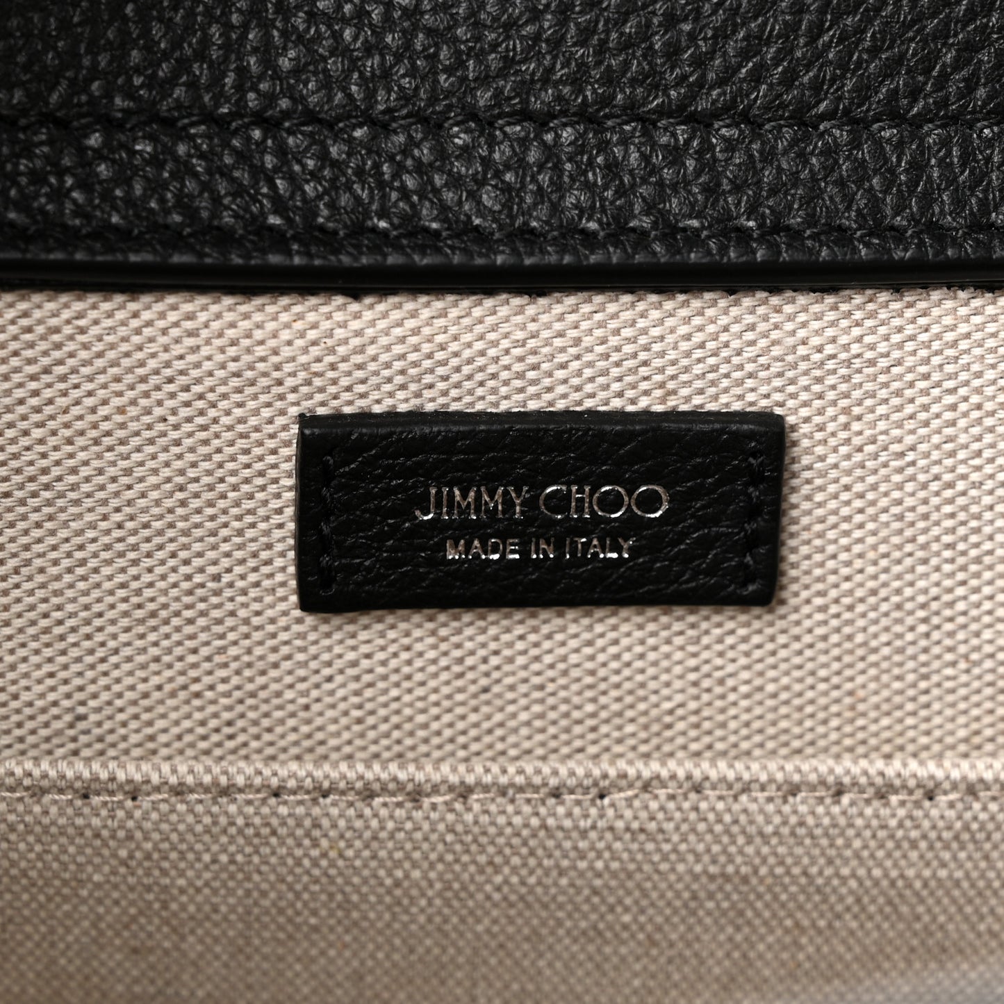 Grained Calfskin Embossed Book Tote Black