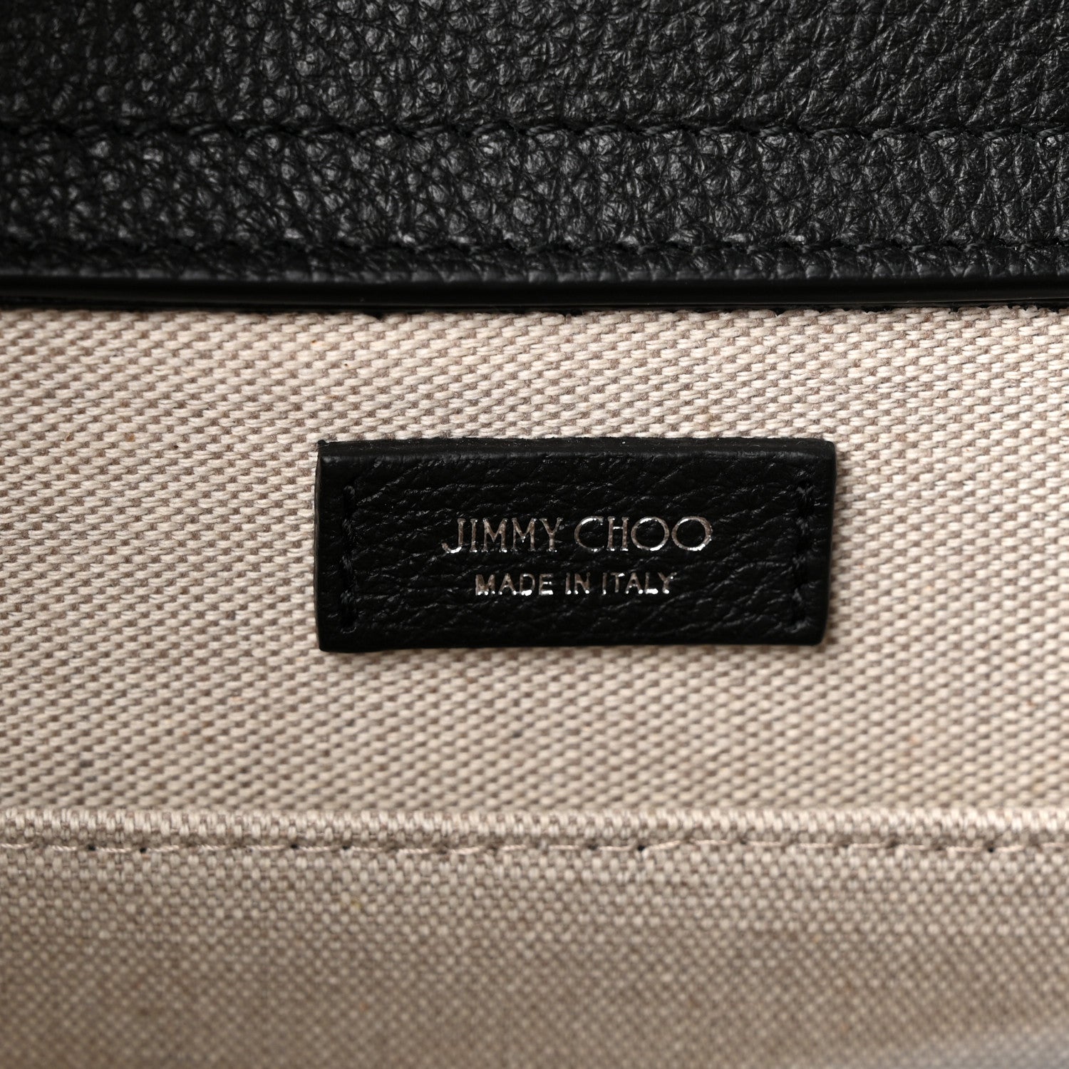 Jimmy Choo Grained Calfskin Embossed Book Tote Black 5 of 9