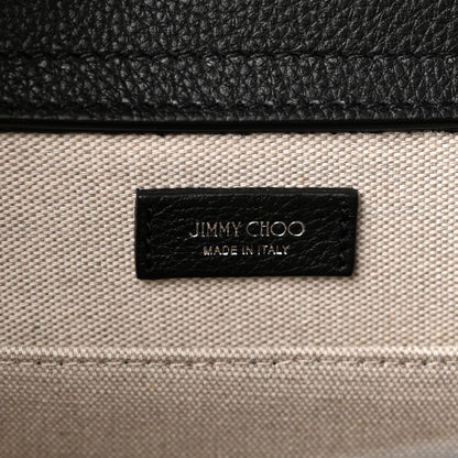 Jimmy Choo Grained Calfskin Embossed Book Tote Black 5 of 9