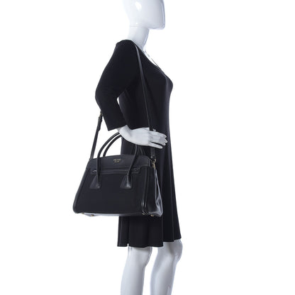 Prada Canapa Saffiano Shoulder Bag Black 3 of 9