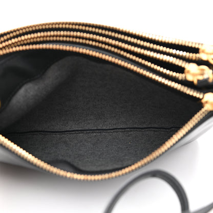 Celine Lambskin Small Trio Crossbody Bag Black 6 of 11