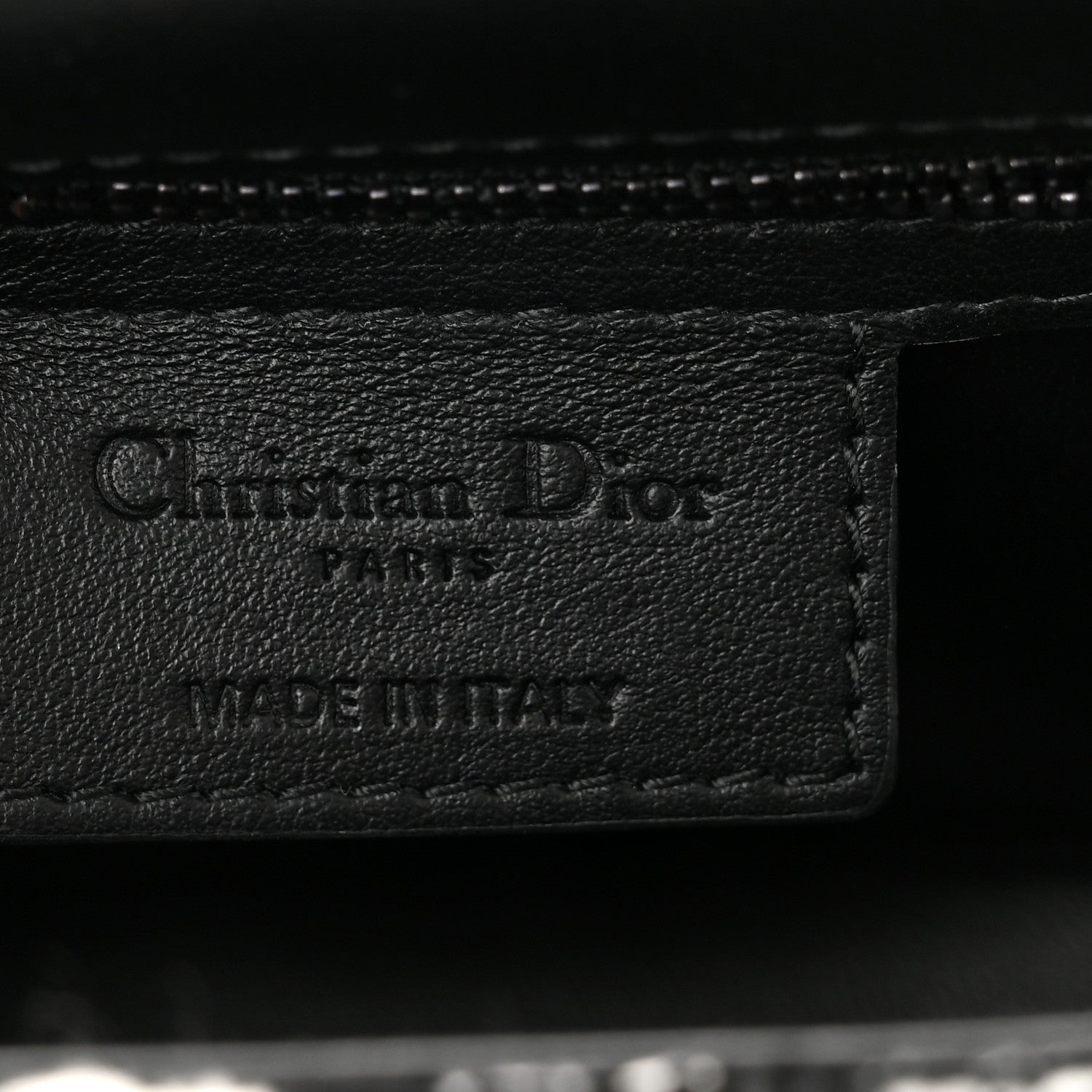 Christian Dior Tweed Macro Houndstooth Small Caro Bag Black White 6 of 11