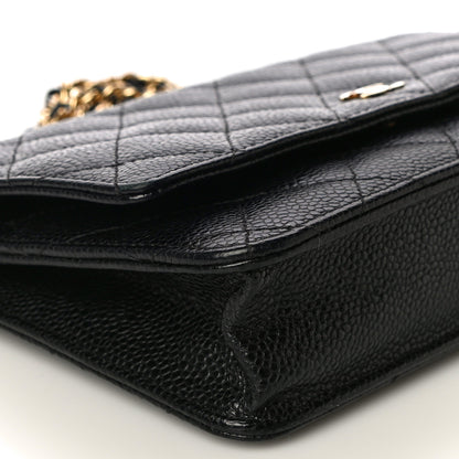 Chanel Caviar Quilted Wallet On Chain WOC Black 11 of 13