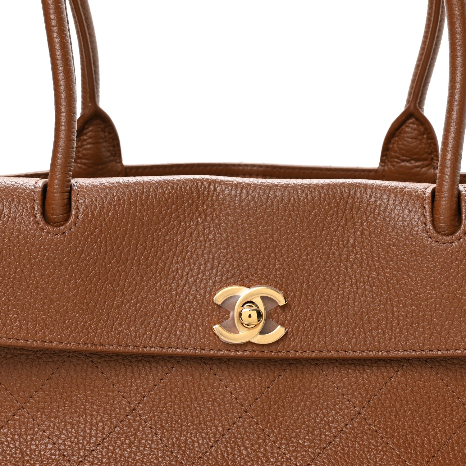 Chanel Grained Calfskin Stitched Urban Essentials Small Shopping Bag Camel 8 of 11