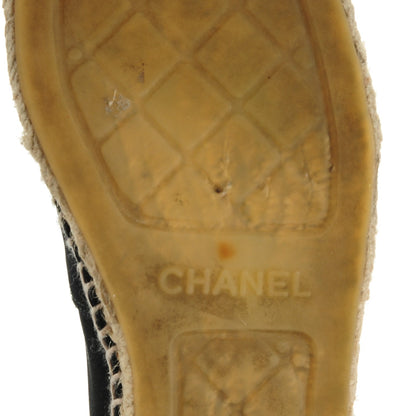 Chanel Canvas CC Espadrilles 38 Black 7 of 10