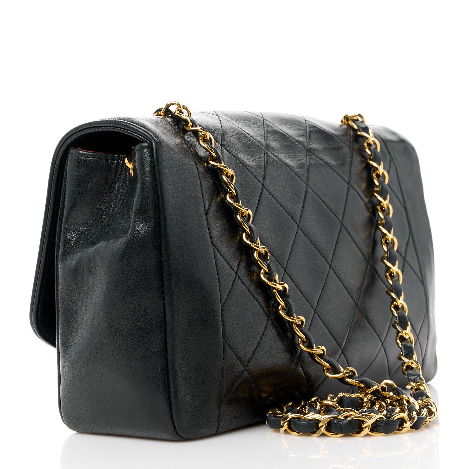 Chanel Lambskin Quilted Medium Single Flap Black 3 of 12