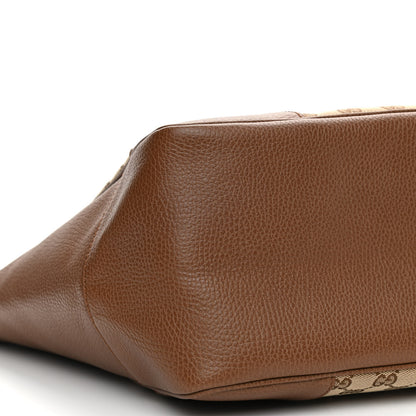 Gucci Monogram Medium Bree Zippered Tote Beige Tabacco 8 of 9