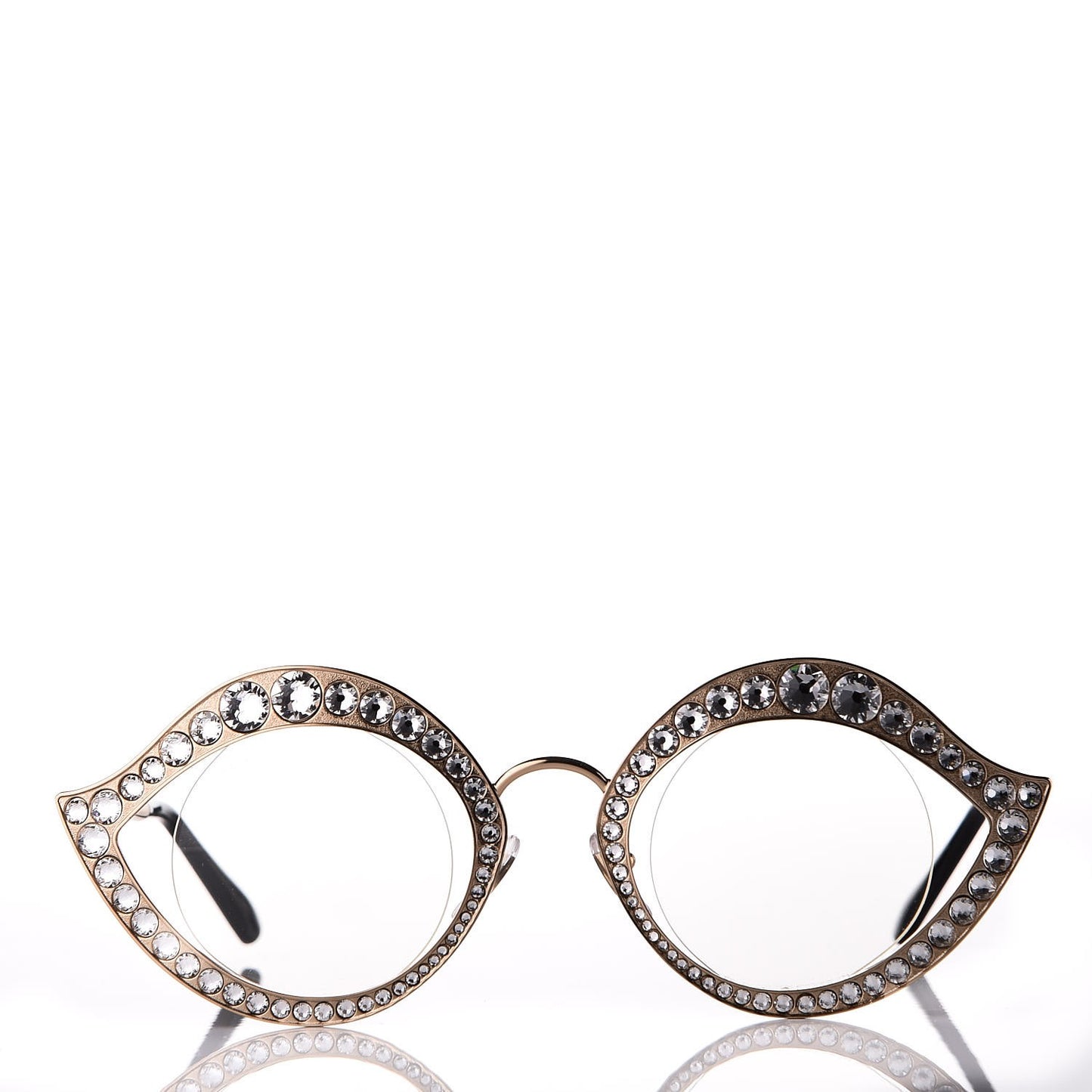Metal Crystal Cat Eye Sunglasses GG0046S Gold