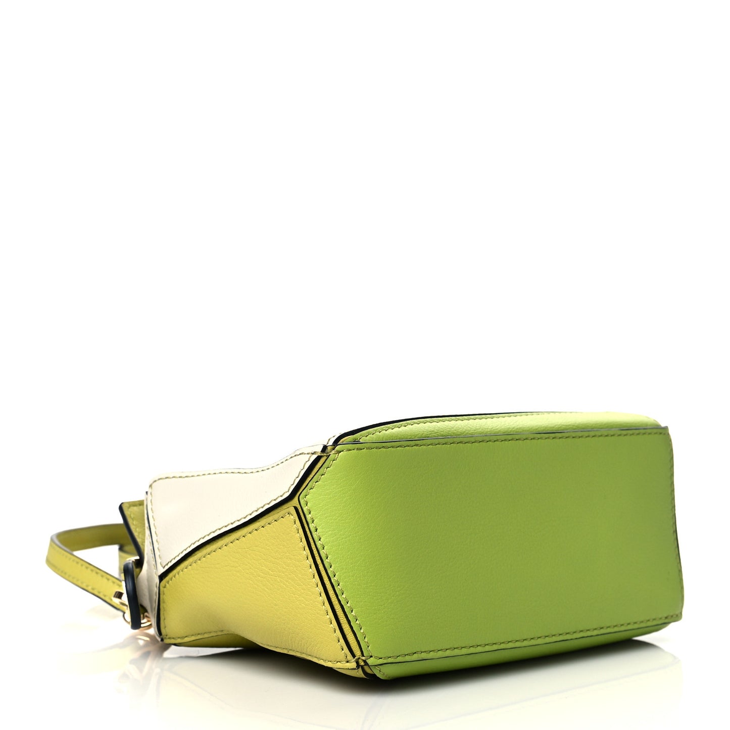 Calfskin Mini Puzzle Bag Soft Lime Yellow