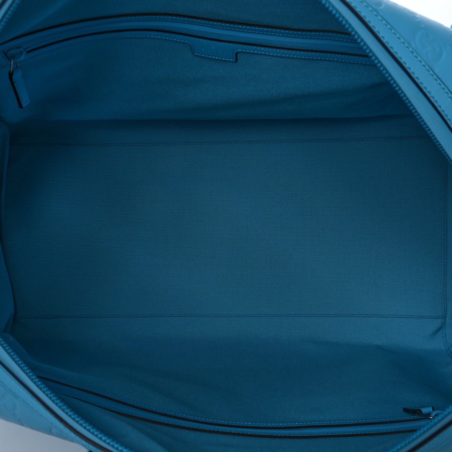 Rubber Effect GG Embossed Large Duffle Bag Bright Blue