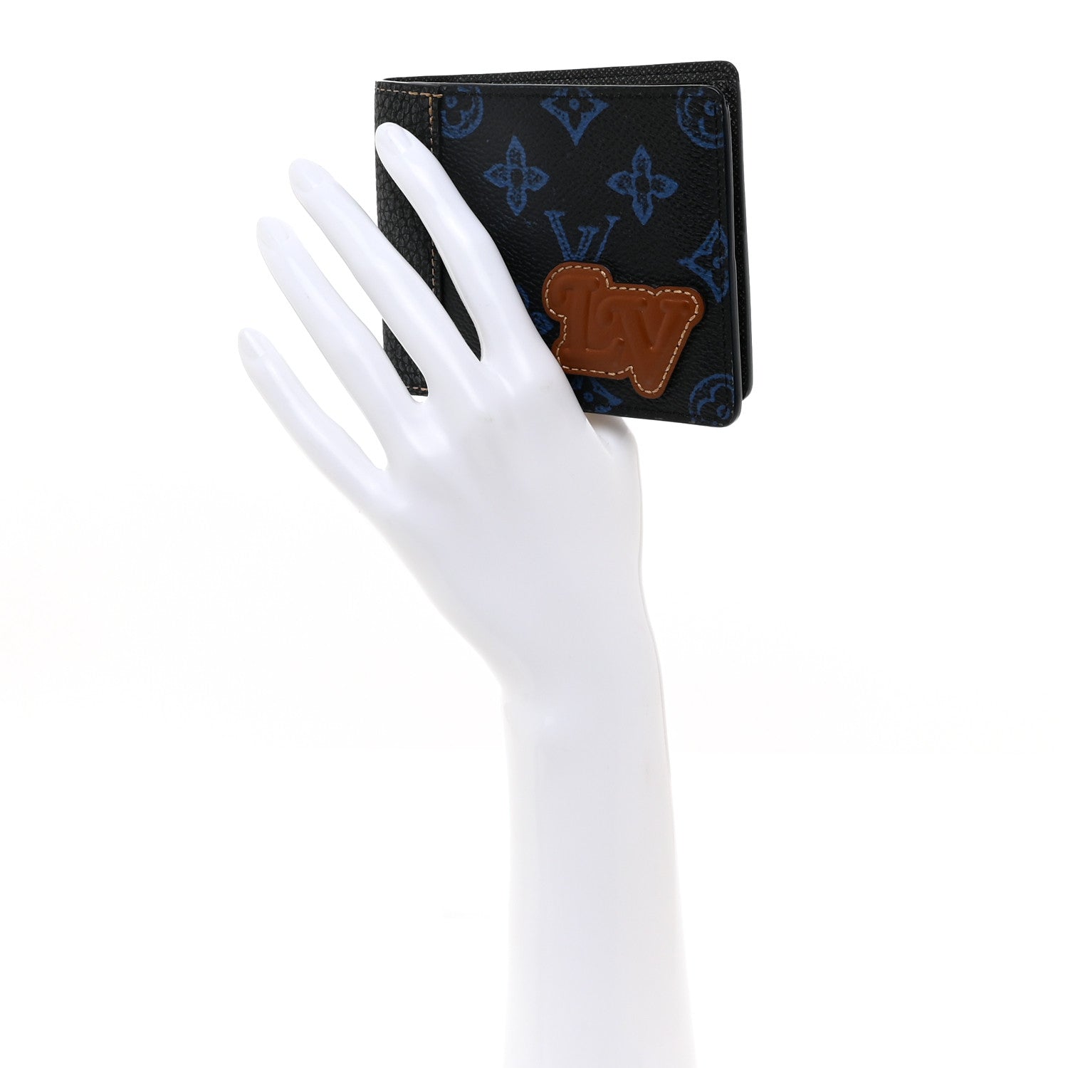 Louis Vuitton Monogram LV Record Slender Wallet Blue 2 of 6