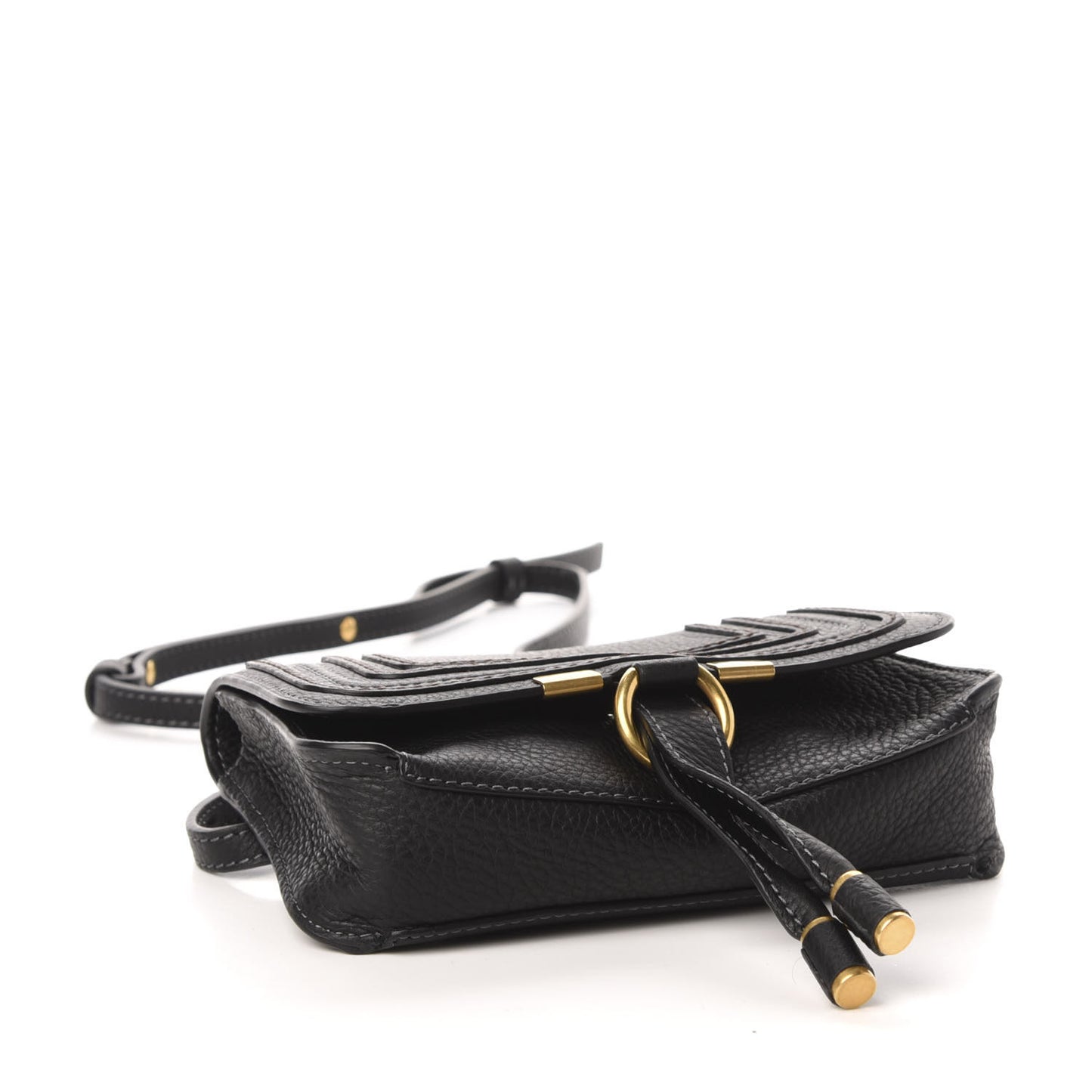 Calfskin Marcie Convertible Belt Bag Black