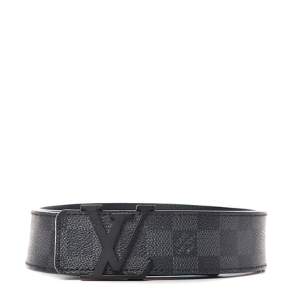 Louis Vuitton Damier Graphite LV Initiales Belt 95 38 1 of 8