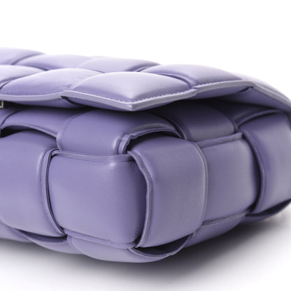 Bottega Veneta Lambskin Maxi Intreccio Padded Chain Cassette Crossbody Bag Lavender 7 of 9