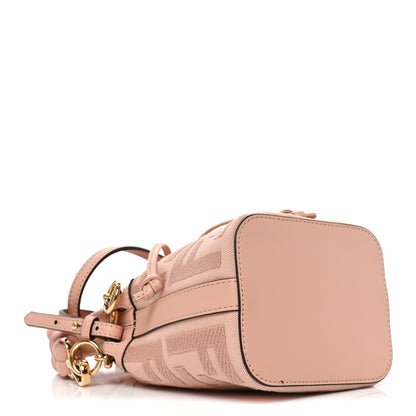 Fendi Canvas Nappa F is Fendi FF Embroidered Mini Mon Tresor Bucket Bag Baby Pink 4 of 10