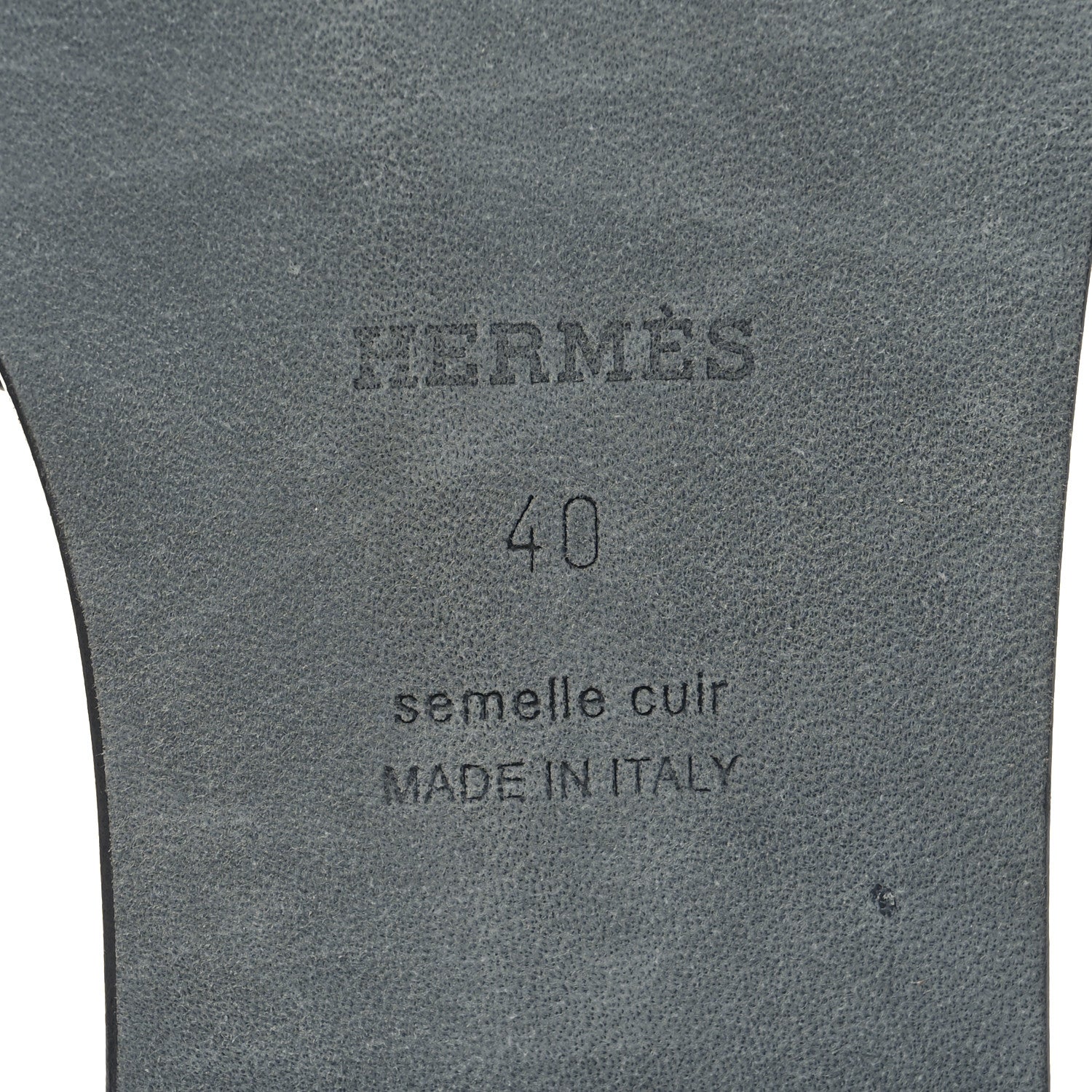 Hermes Calfskin Studded Oran Sandals 40 Black 7 of 10