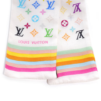 Louis Vuitton Silk Monogram Multicolor Bandeau White 4 of 6