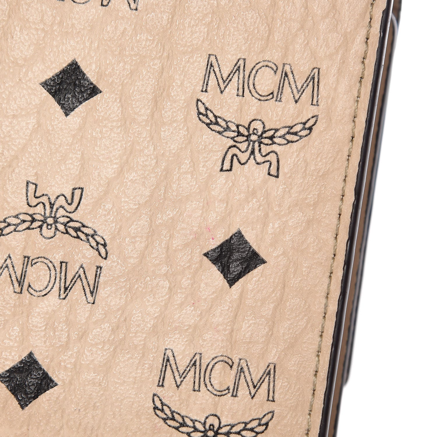 MCM Visetos Tri-Fold Wallet Beige 12 of 14