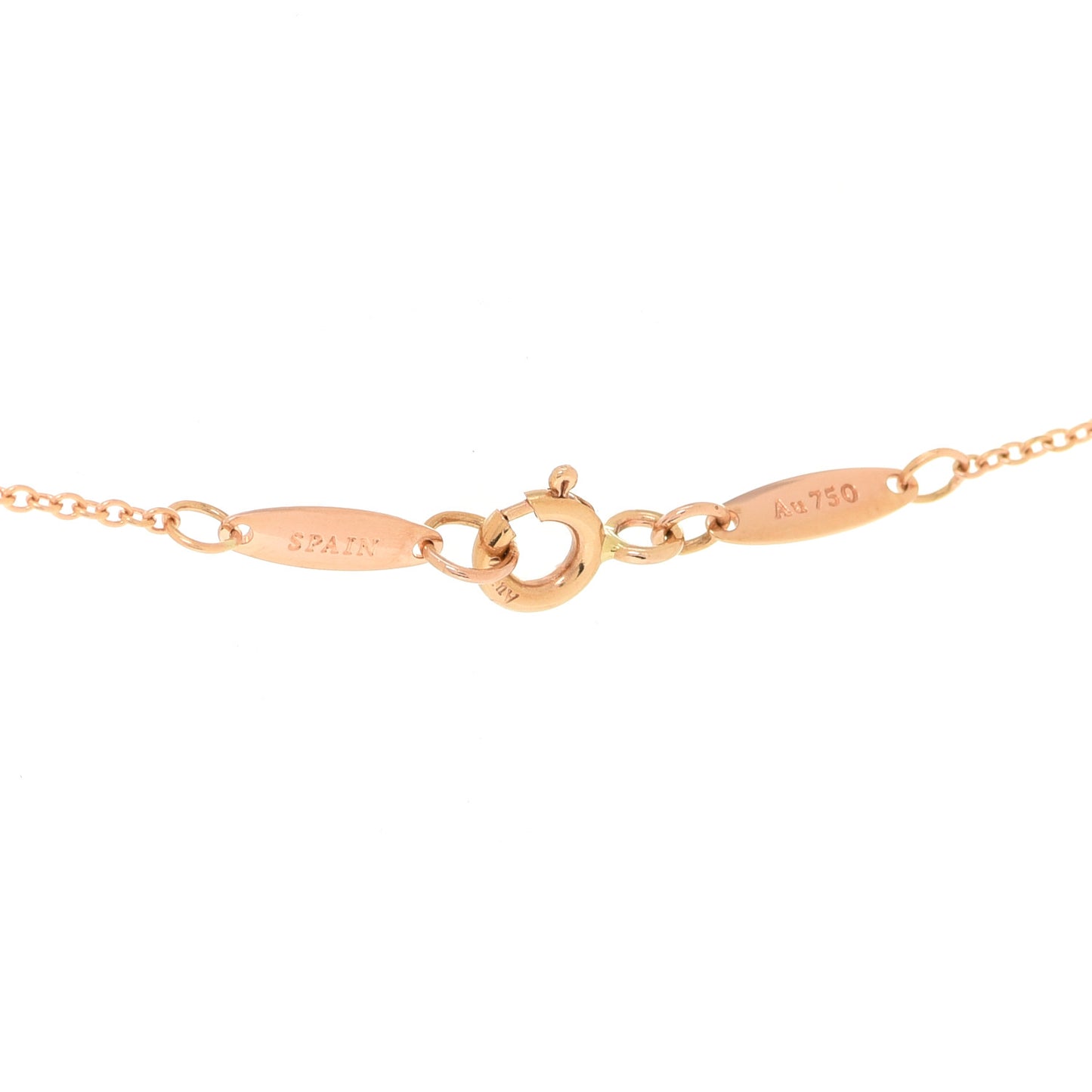 18K Rose Gold 12mm Elsa Peretti Cross Pendant Necklace