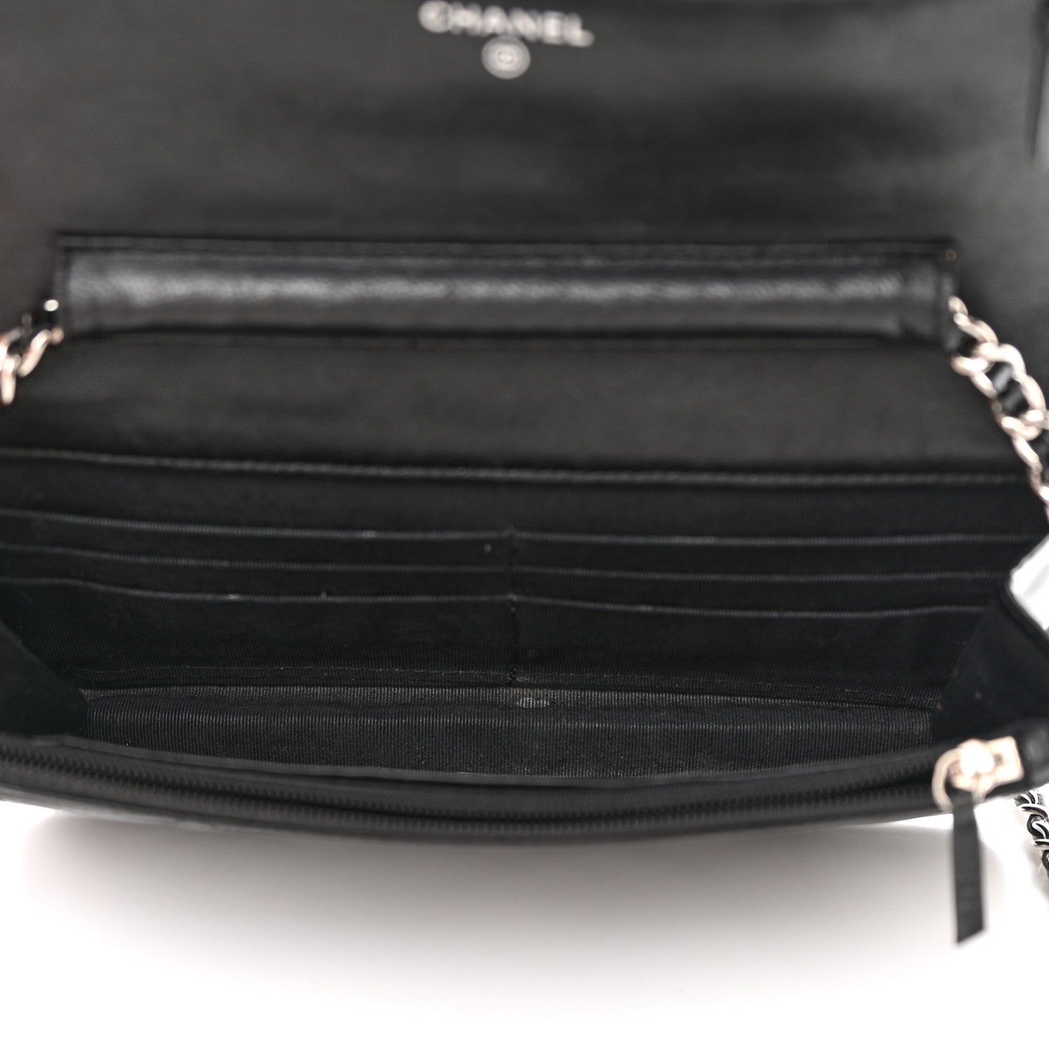 Chanel Patent Quilted Wallet On Chain WOC Black 5 of 16