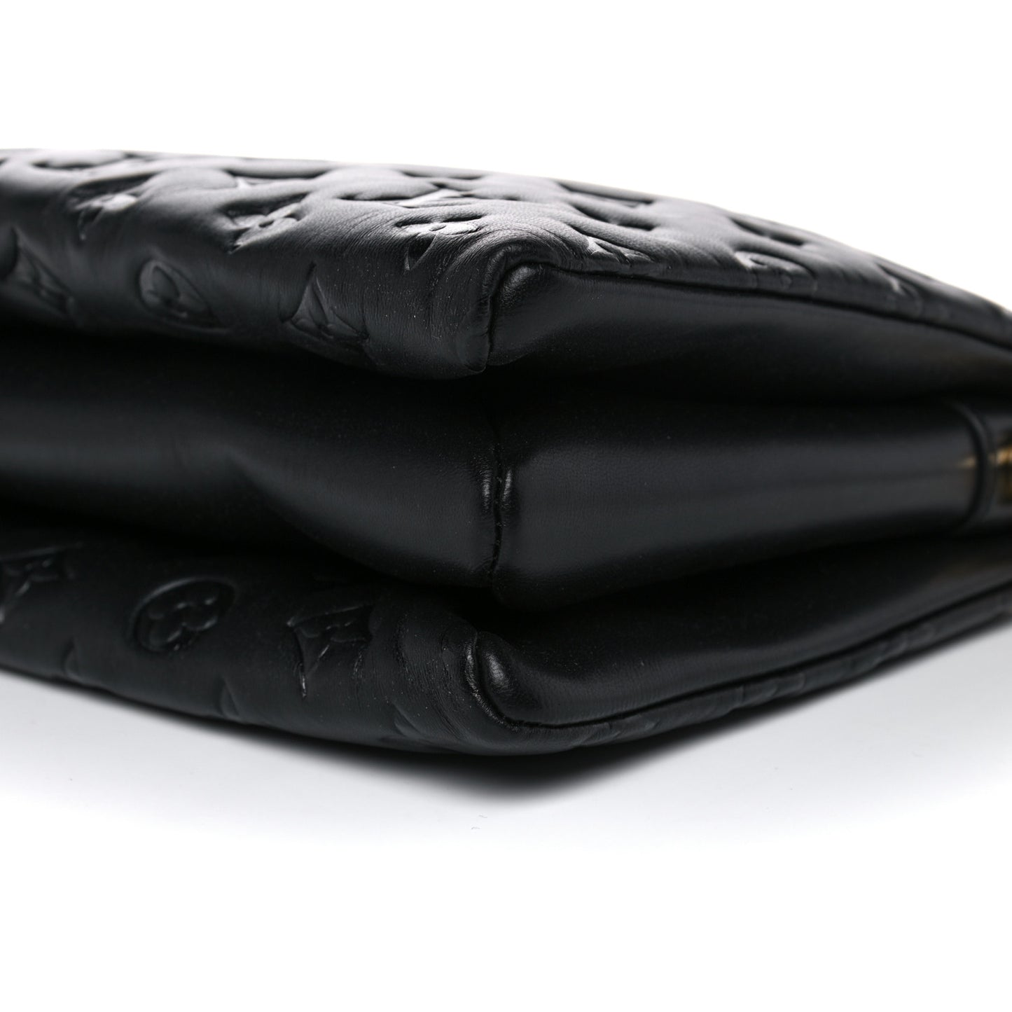 Lambskin Embossed Monogram Coussin PM Black
