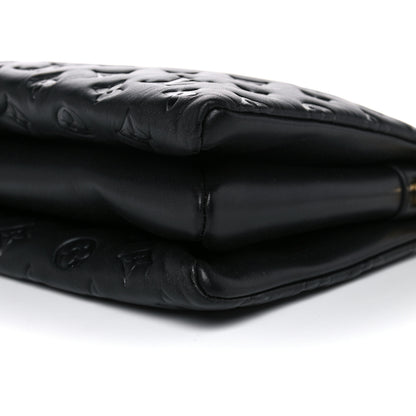 Louis Vuitton Lambskin Embossed Monogram Coussin PM Black 8 of 10