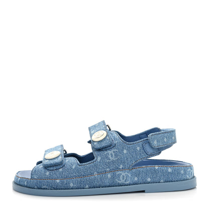 Chanel Denim CC Dad Sandals 39 Light Blue 1 of 8