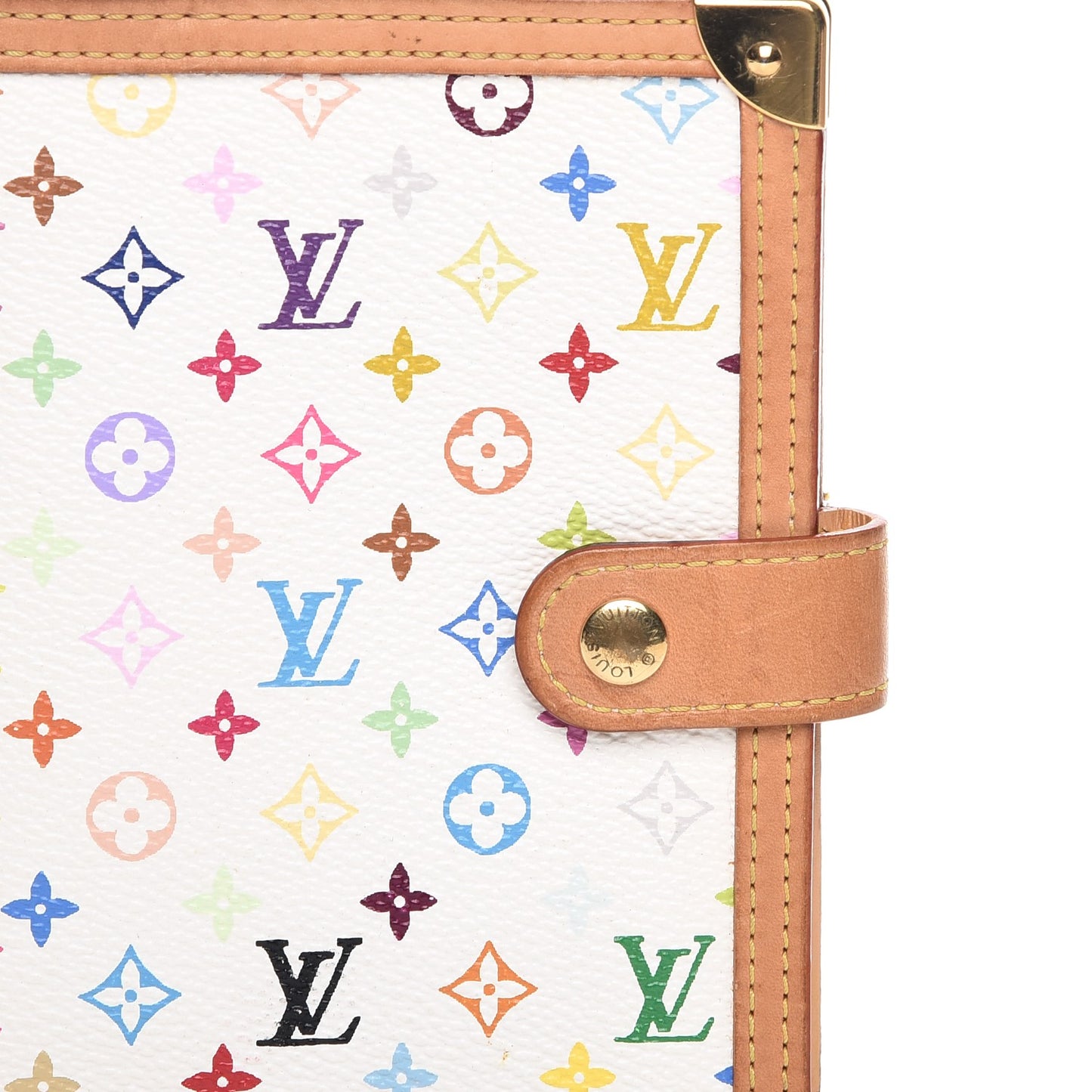 Monogram Multicolor Small Ring Agenda Cover White