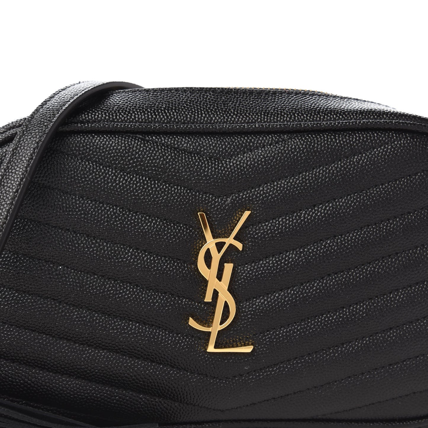 Grain De Poudre Matelasse Monogram Mini Lou Camera Bag Black