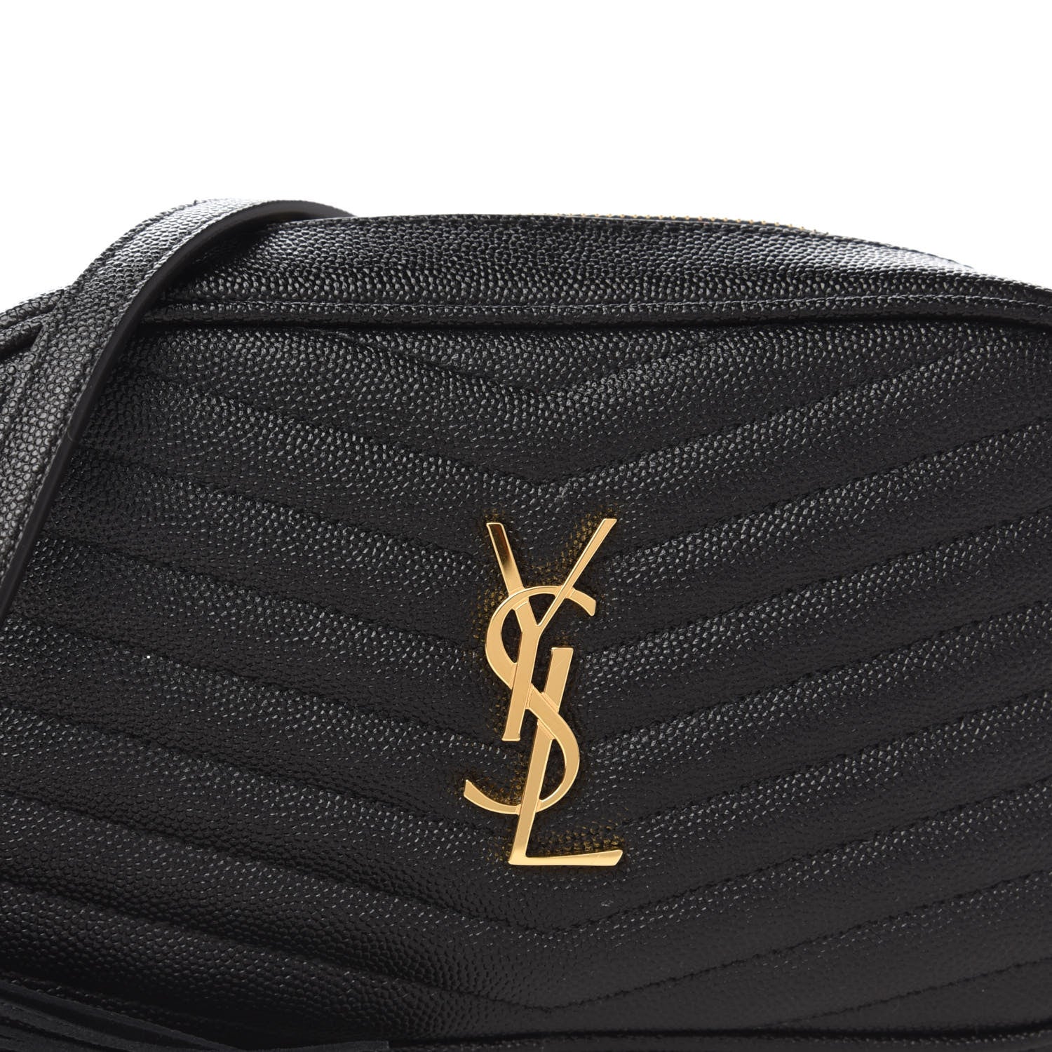 Saint Laurent Grain De Poudre Matelasse Monogram Mini Lou Camera Bag Black 9 of 9