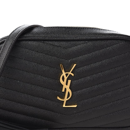 Saint Laurent Grain De Poudre Matelasse Monogram Mini Lou Camera Bag Black 9 of 9