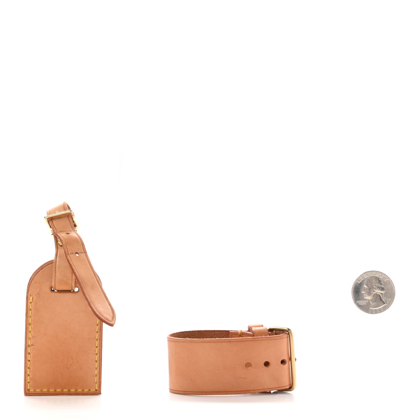 Vachetta Luggage Tag and Loop Set