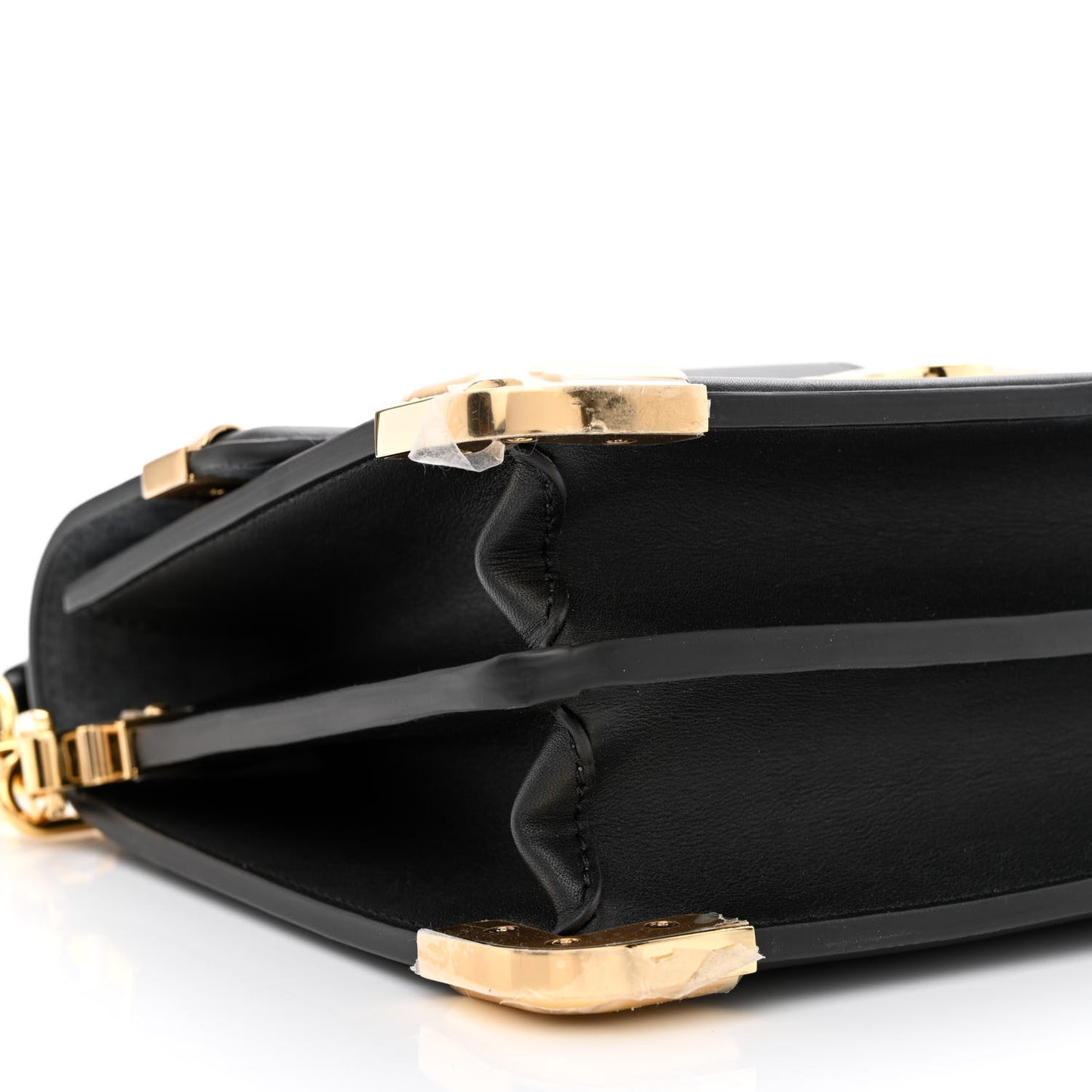 Calfskin Nanogram Embossed Dauphine MM Black