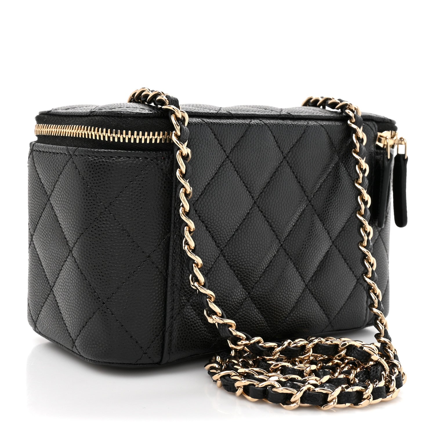 Chanel Caviar Quilted Small Vanity Case With Chain Black 3 of 10