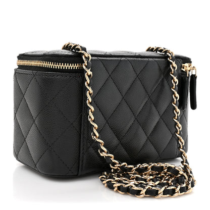 Chanel Caviar Quilted Small Vanity Case With Chain Black 3 of 10