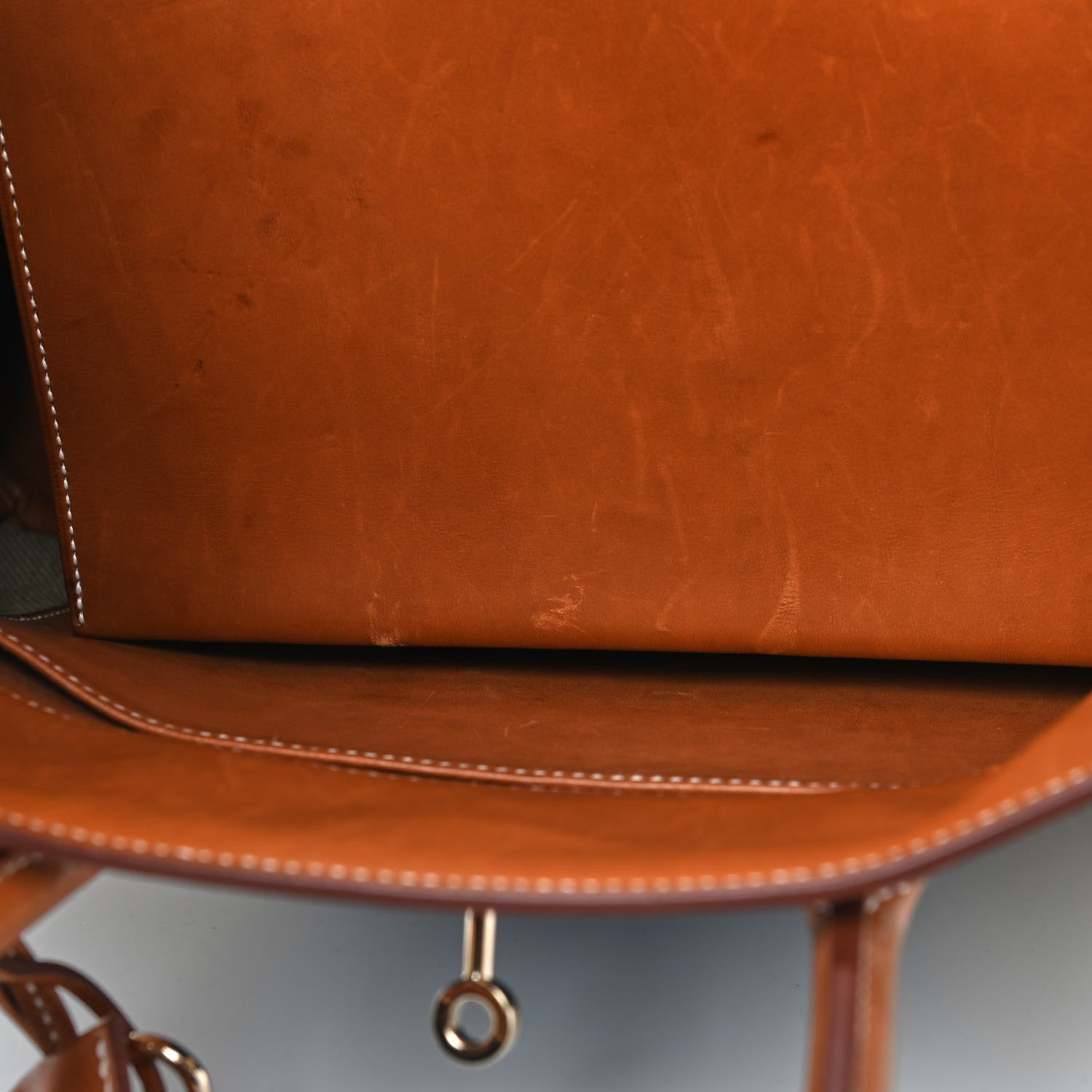 Hermes Toile Natural Barenia Flag Birkin 35 Fauve 15 of 17