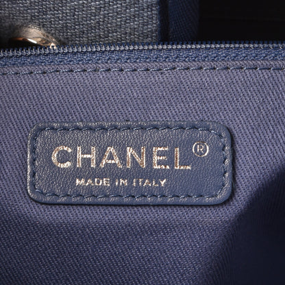 Chanel Canvas Large Deauville Tote Blue 7 of 14