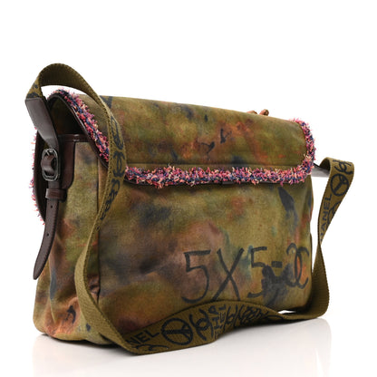 Chanel Washed Toile Large Graffiti On The Pavements Messenger Khaki Multicolor 3 of 10