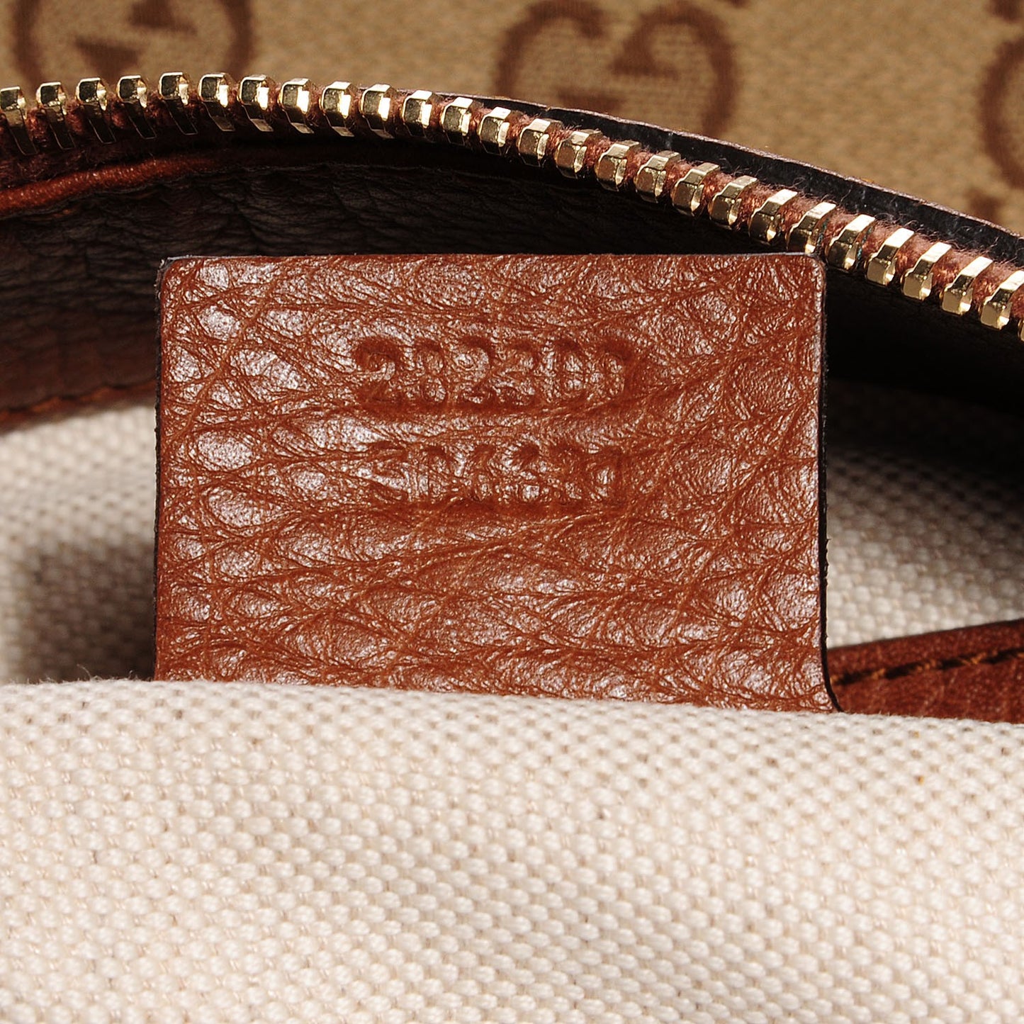 Monogram Cellarius Calfskin Small Bella Top Handle Bag Beige Ebony Cuir