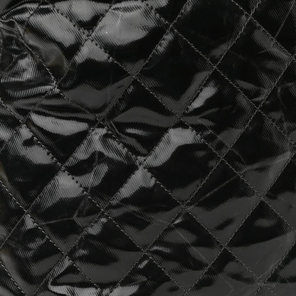Chanel Calfskin Coated Canvas Quilted Tote Black 11 of 14