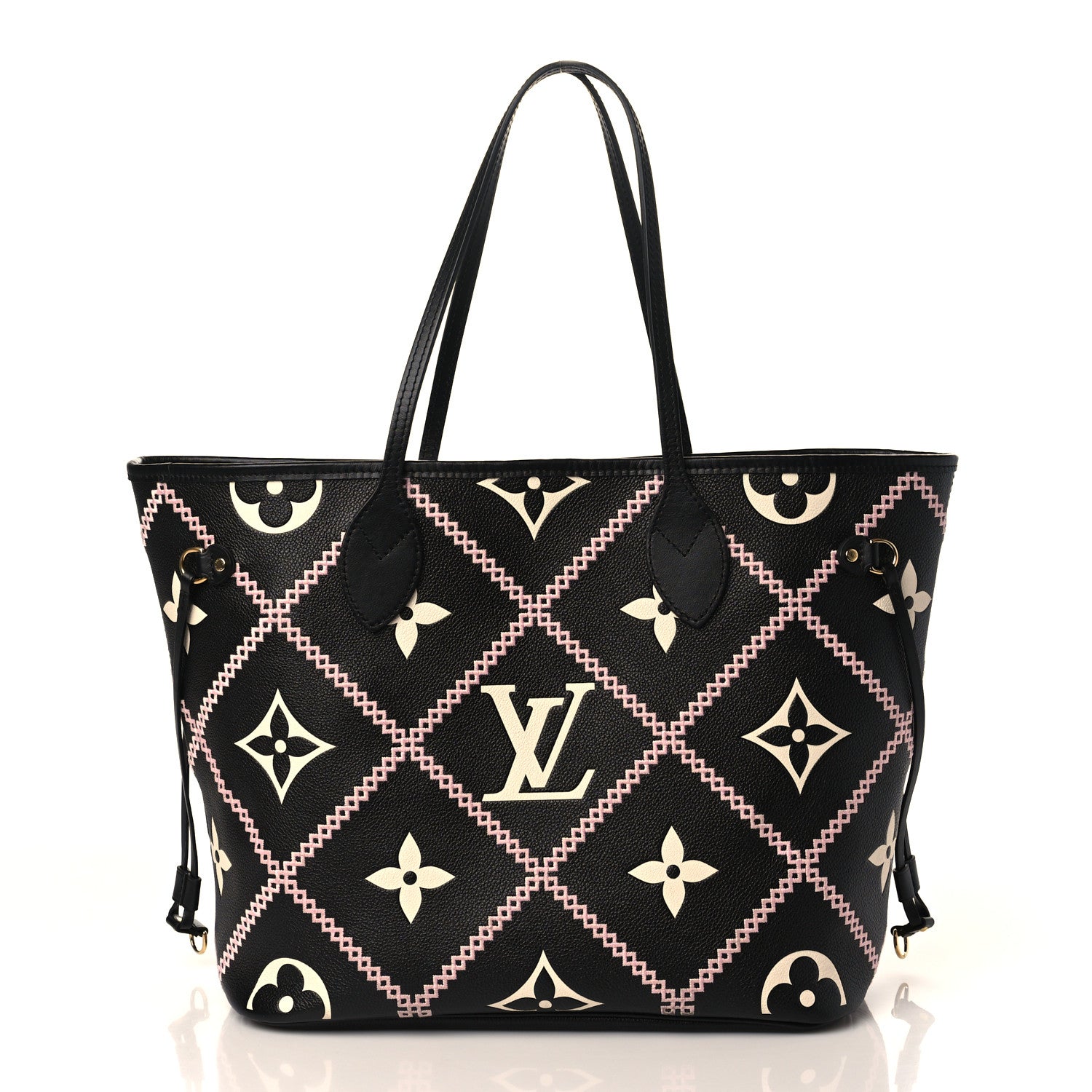 Louis Vuitton Empreinte Monogram Giant Broderies Neverfull MM Black 3 of 9