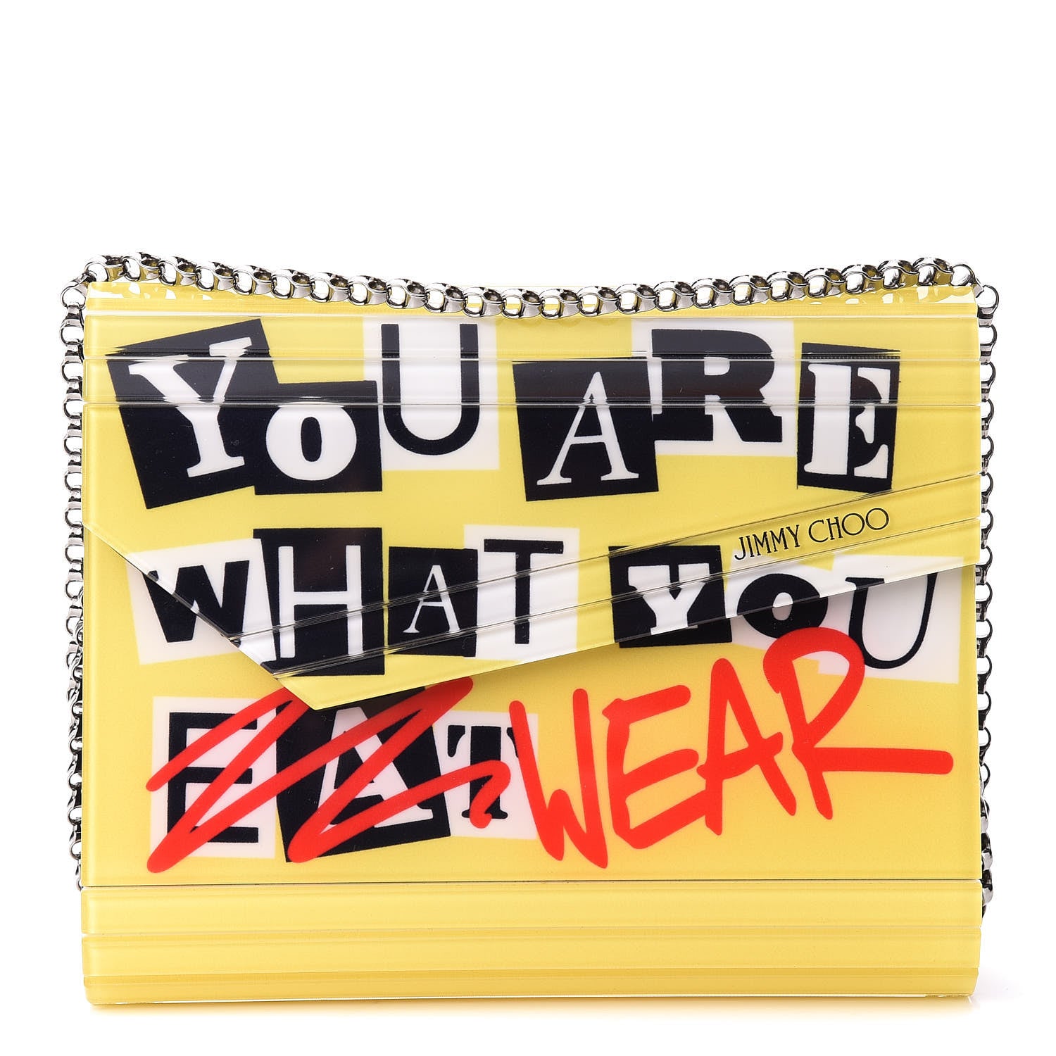 Jimmy Choo Acrylic You Are What You Wear Candy Clutch Yellow Multi 1 of 11